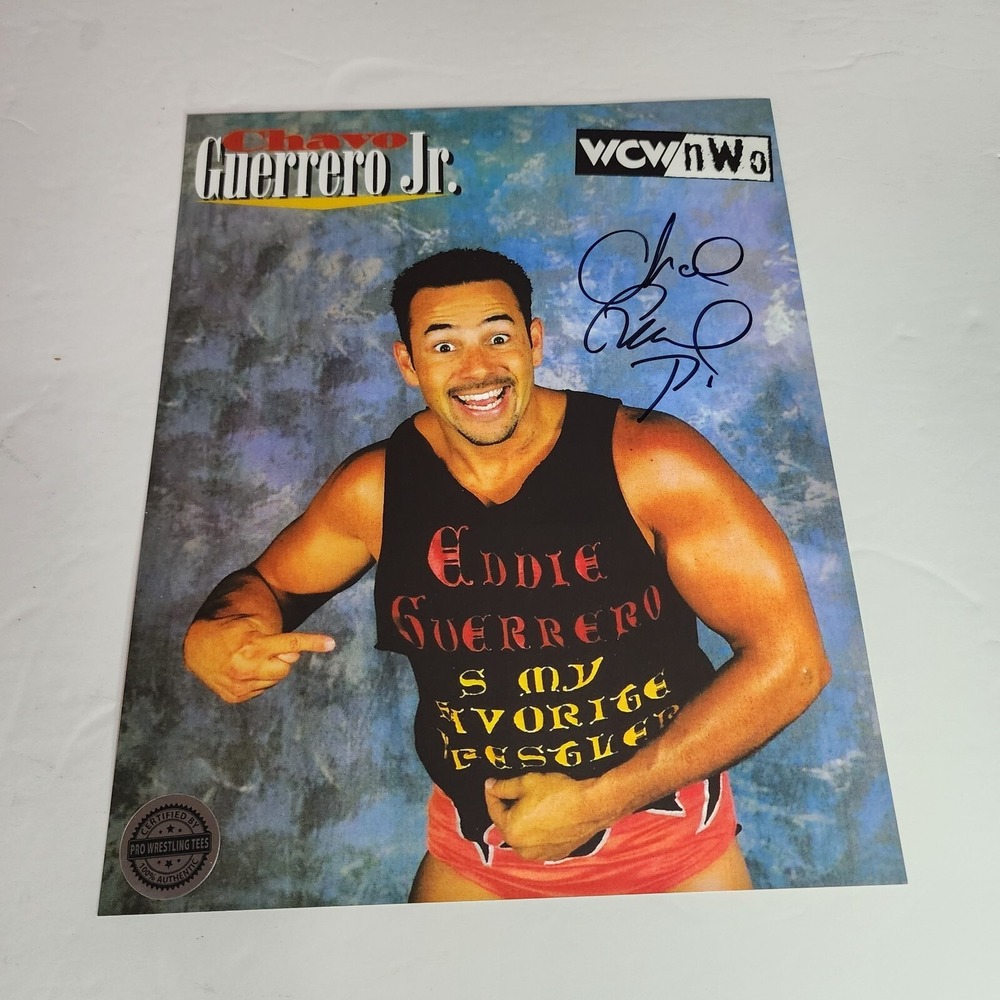 Chavo Guerrero Jr WCW NWO Pro Wrestling Crate Autographed Photo 8x10 Authentic